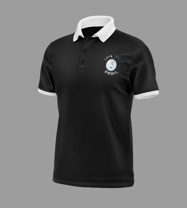 Golf Polo black| Modern Golf Fashion | Golf Gifts