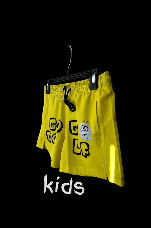 Junior Golf shorts (yellow)