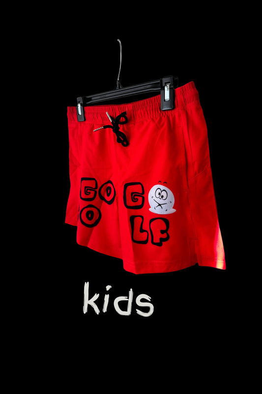 Junior Golf shorts (red)